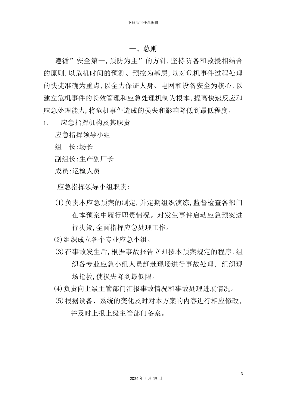 光伏电站应急预案_第3页