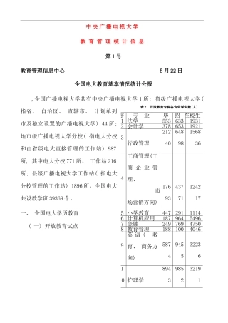 全国电大教育基本情况统计公报新版
