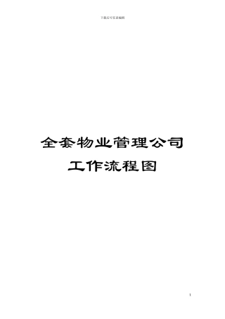 全套物业管理公司工作流程图