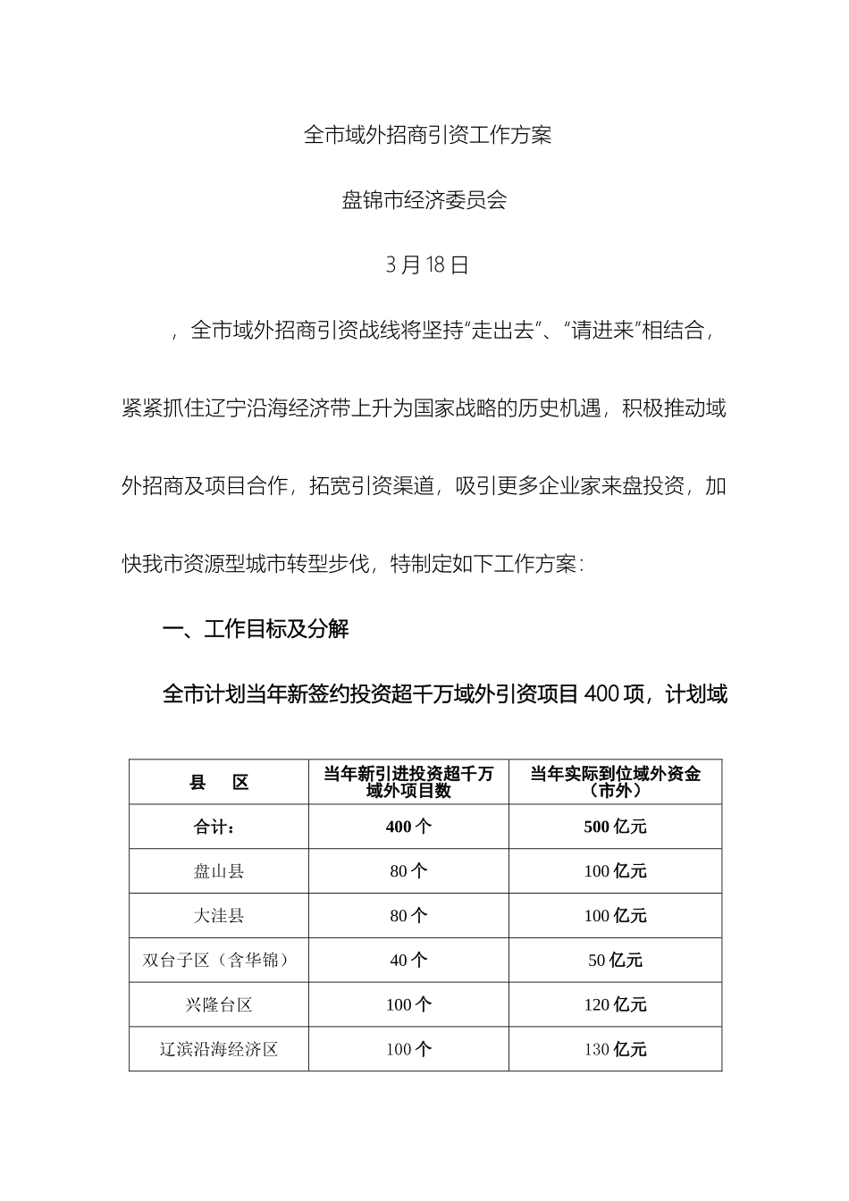 全市域外招商引资工作方案及任务分解_第2页