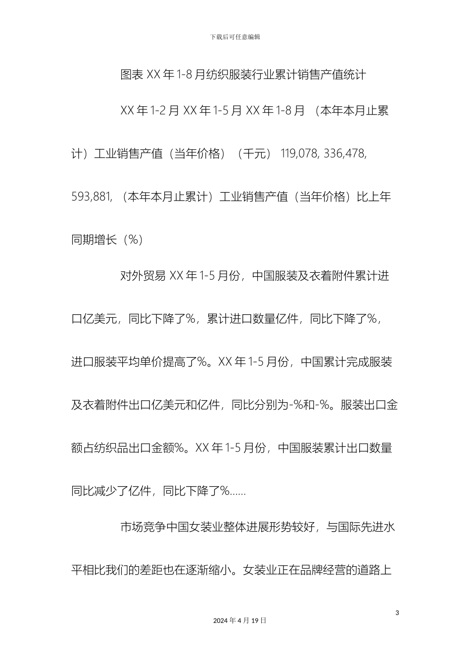 全球及国内女装行业市场竞争深度调研报告doc_第3页