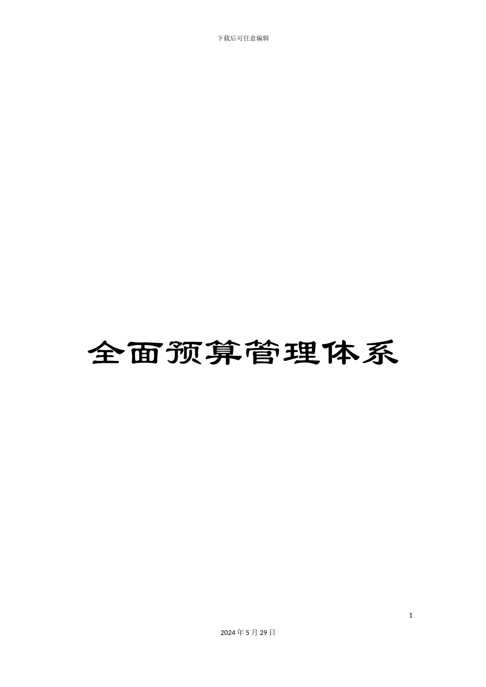 全面预算管理体系_第1页