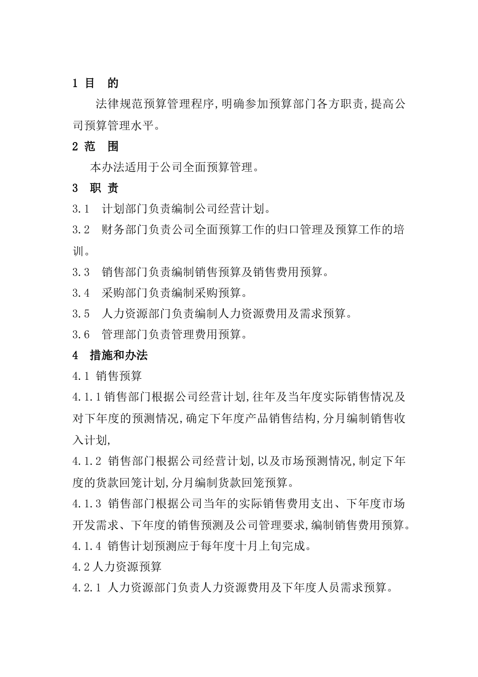 全面预算管理制度模板_第2页