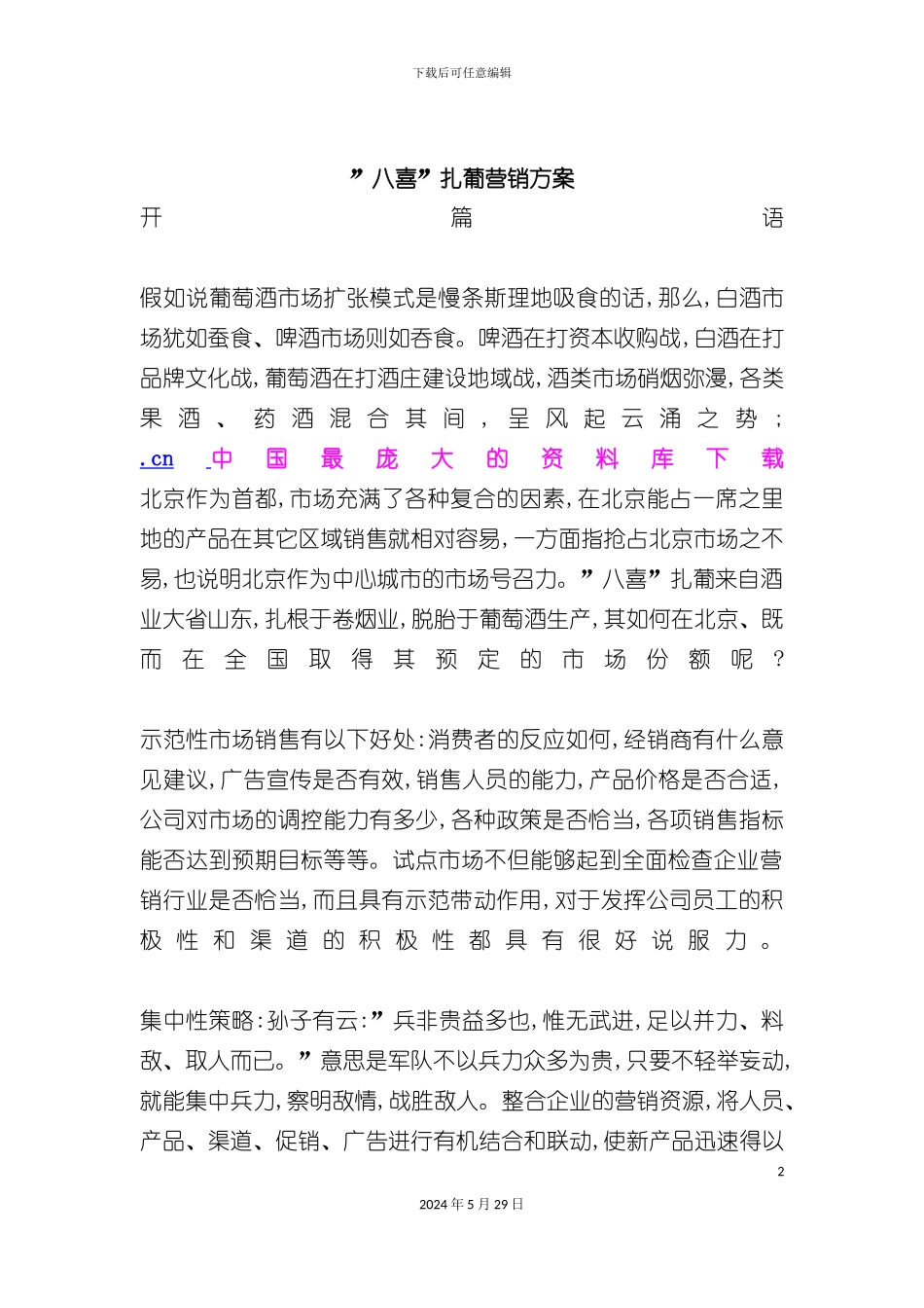 八喜扎葡营销方案_第2页