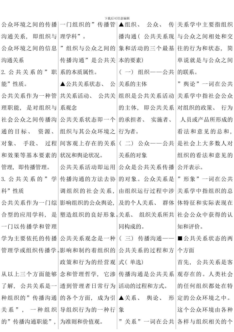 公共关系学自考资料考点版版_第2页