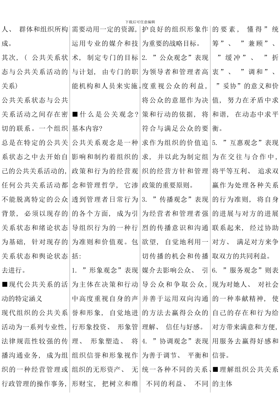 公共关系学自考资料考点版版_第3页