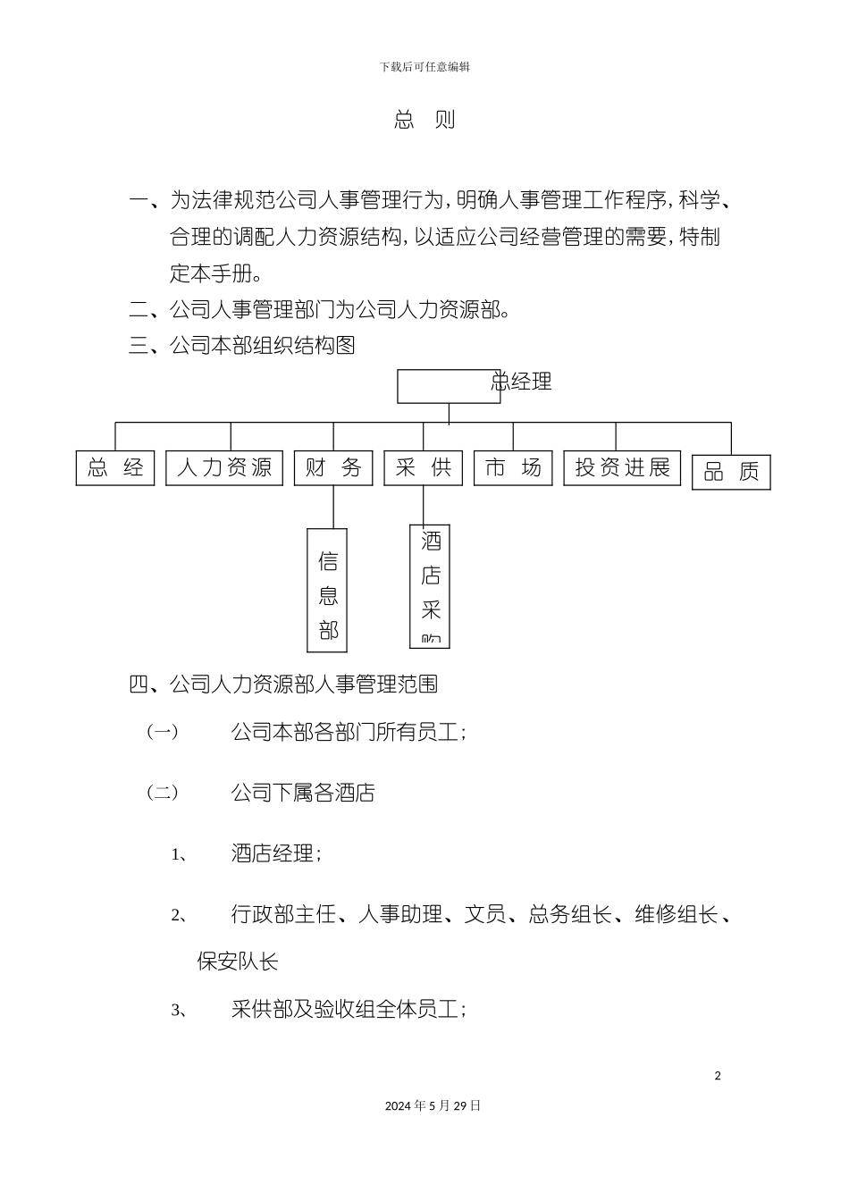 公司人事管理手册_第2页