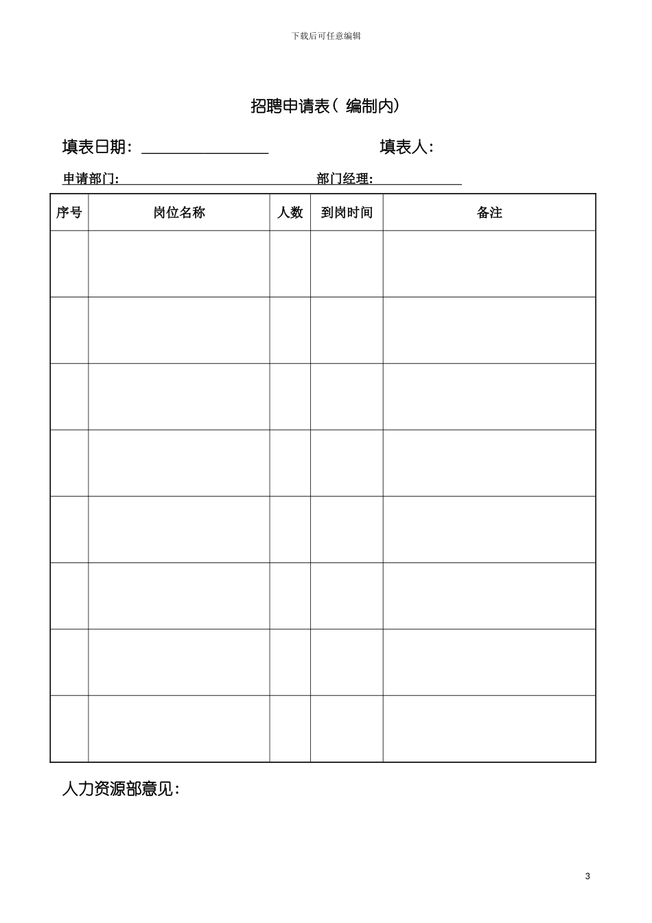 公司人事表格草案初稿楚昙模板_第3页