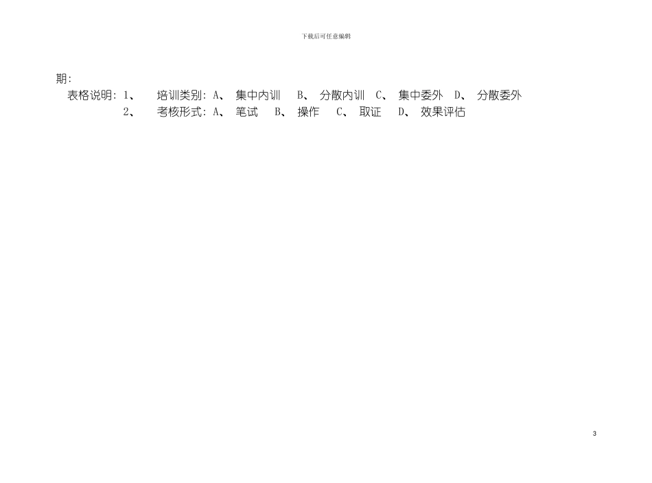 公司培训需求调查表模板_第3页