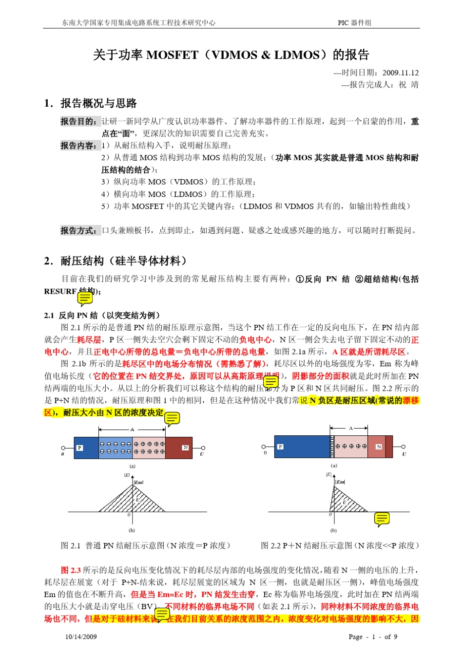 功率半导体器件(LDMOSVDMOS)_第1页