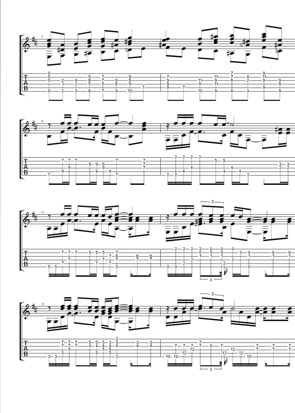 加州旅馆(Jazz版)指弹吉他谱_第2页
