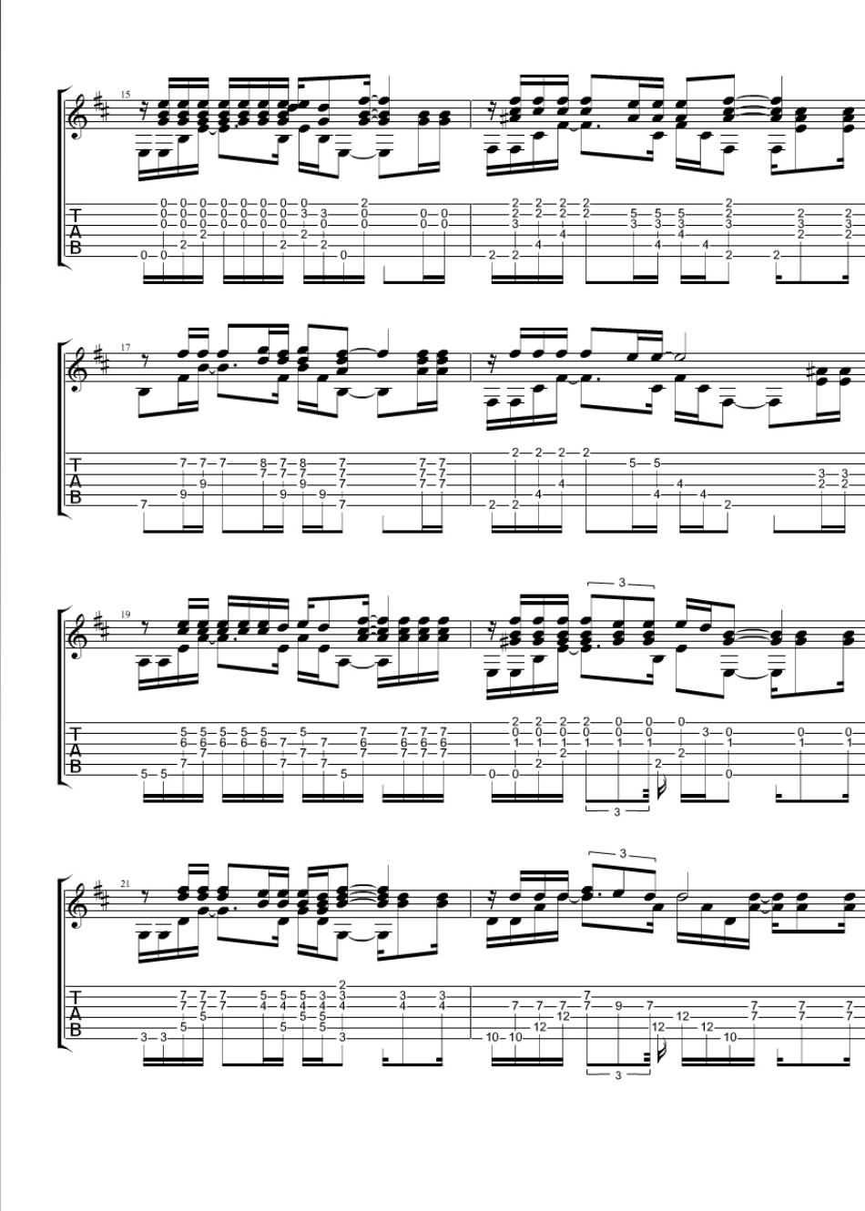 加州旅馆(Jazz版)指弹吉他谱_第3页