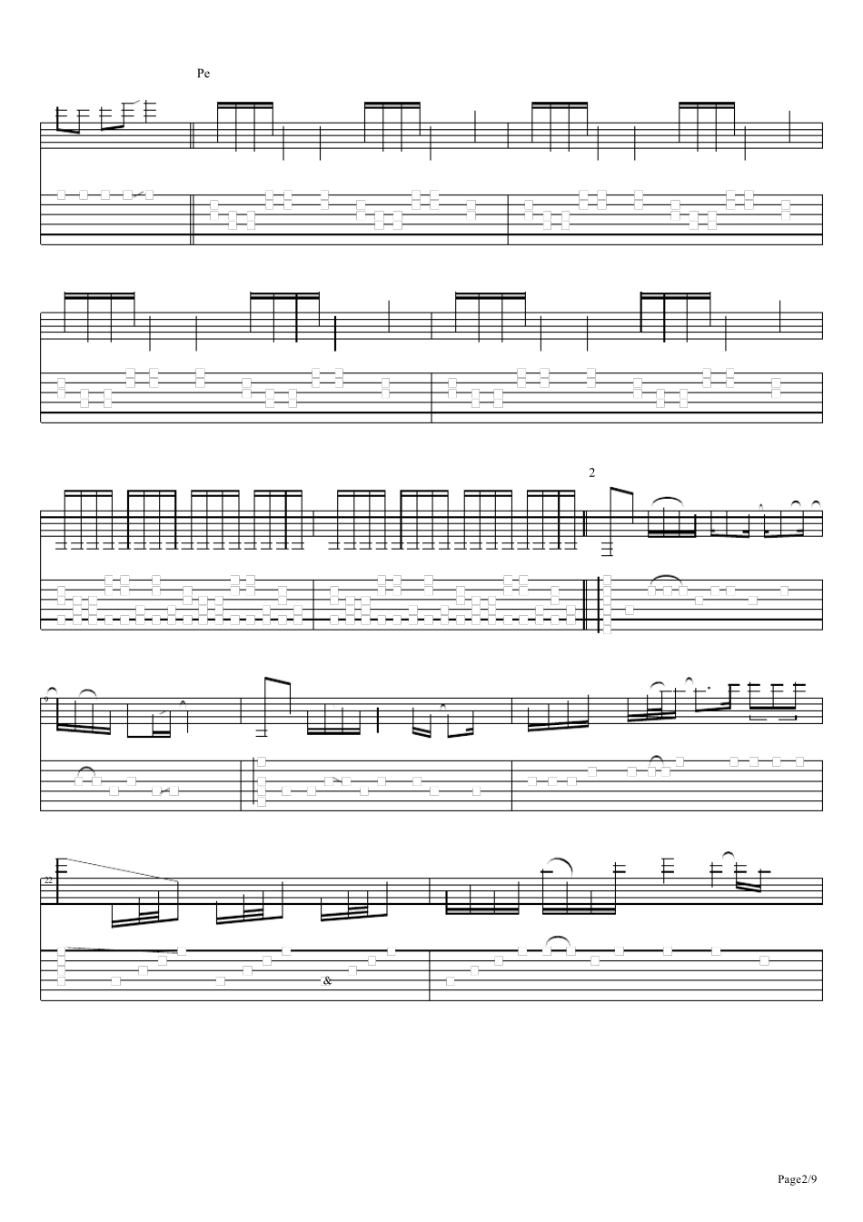 加州旅馆原版独奏吉他谱_第2页