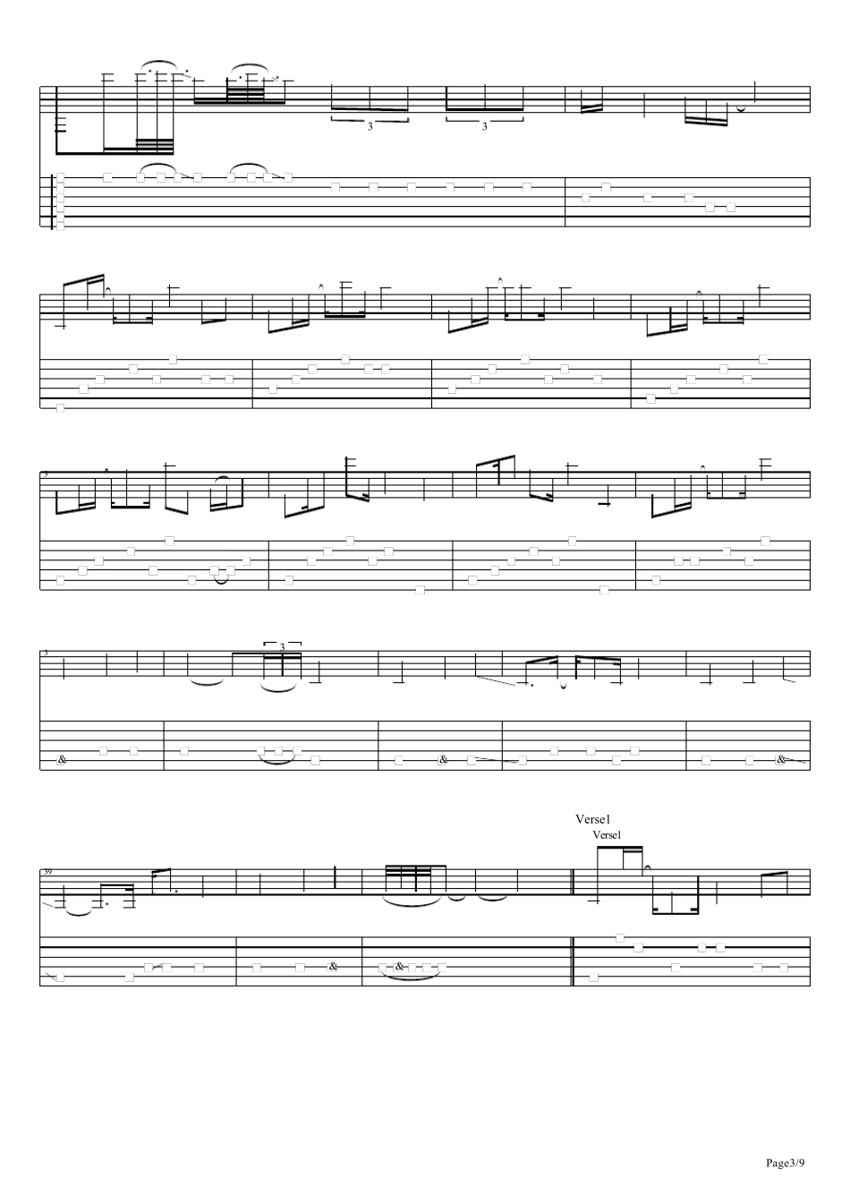 加州旅馆原版独奏吉他谱_第3页