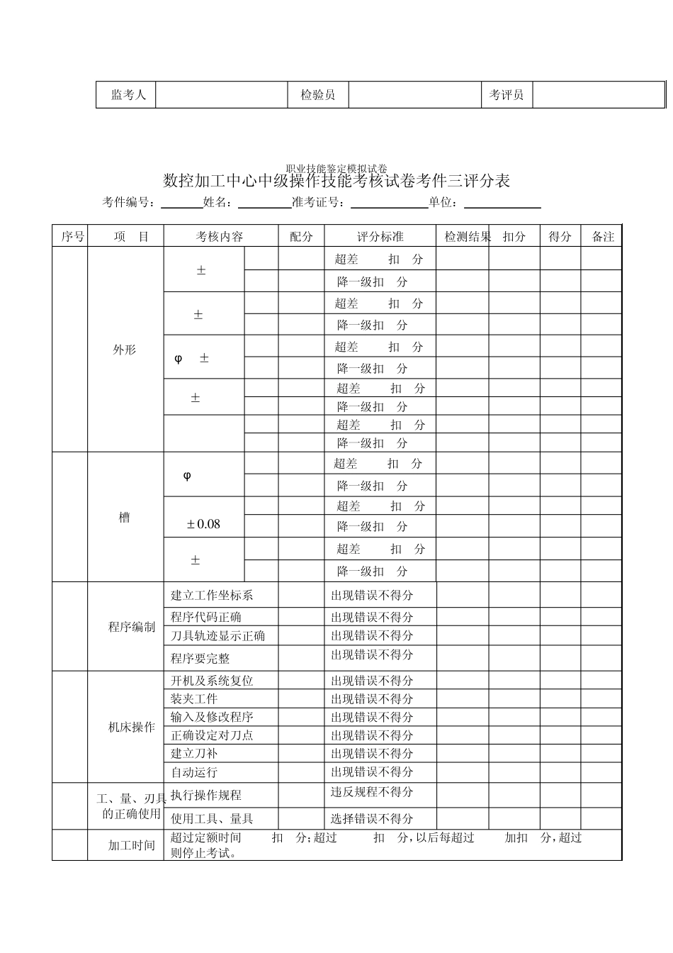 加工中心试题题库_第3页