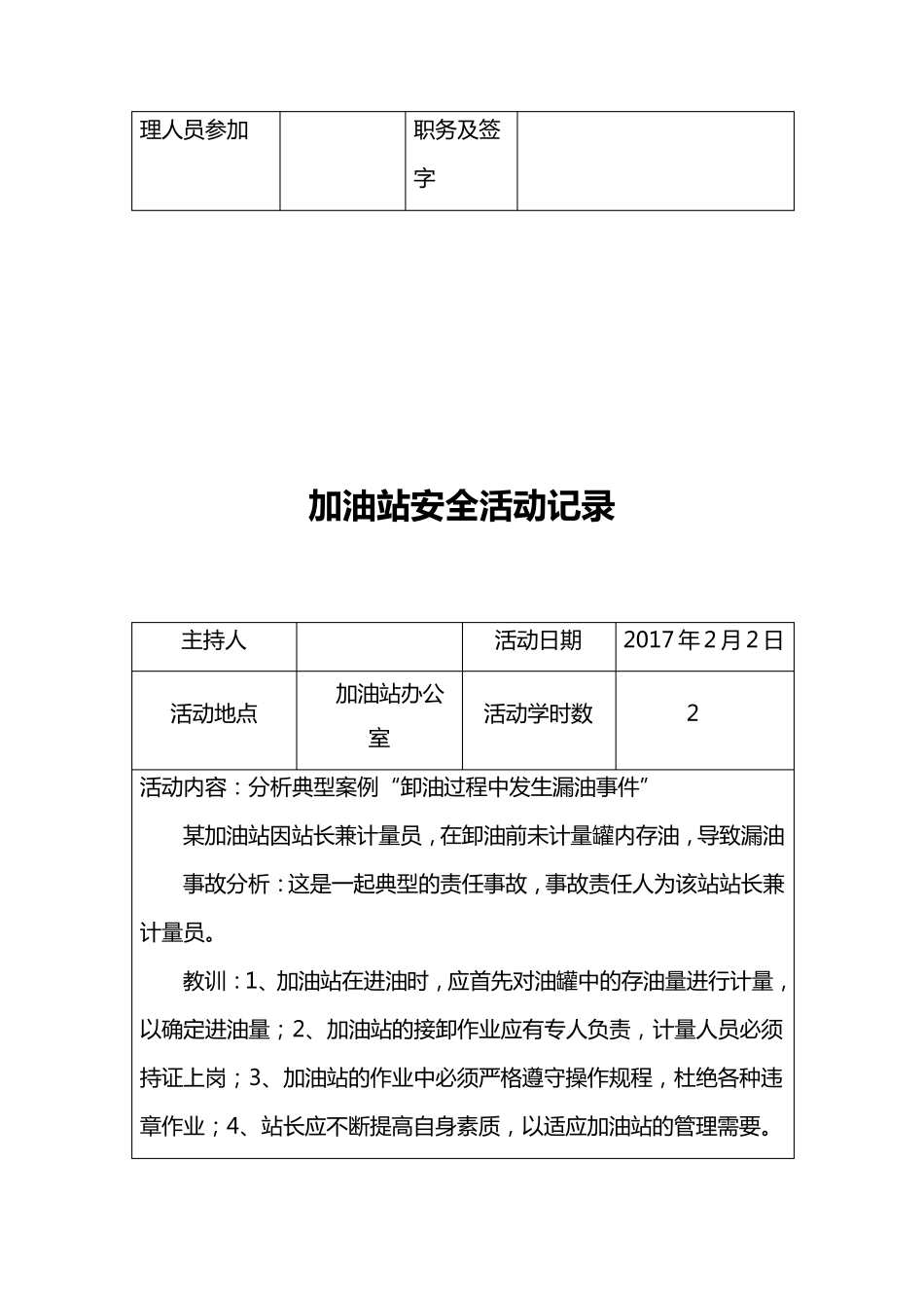 加油站加油站安全活动记录_第2页