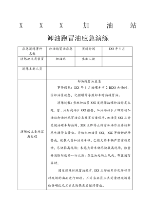 加油站应急演练大全