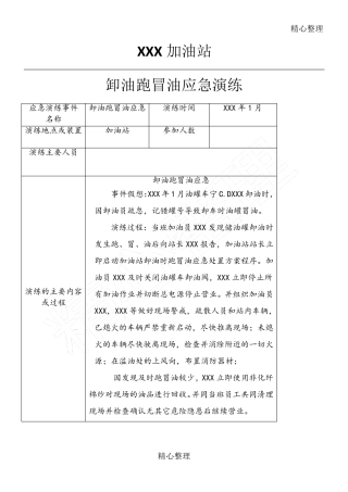 加油站应急演练汇总