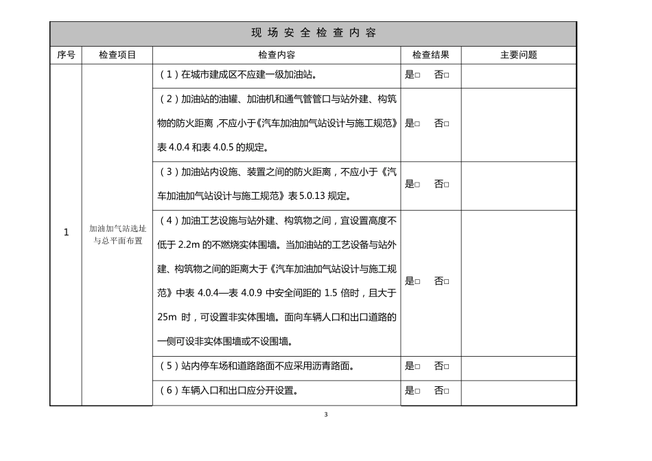加油站执法检查表_第3页