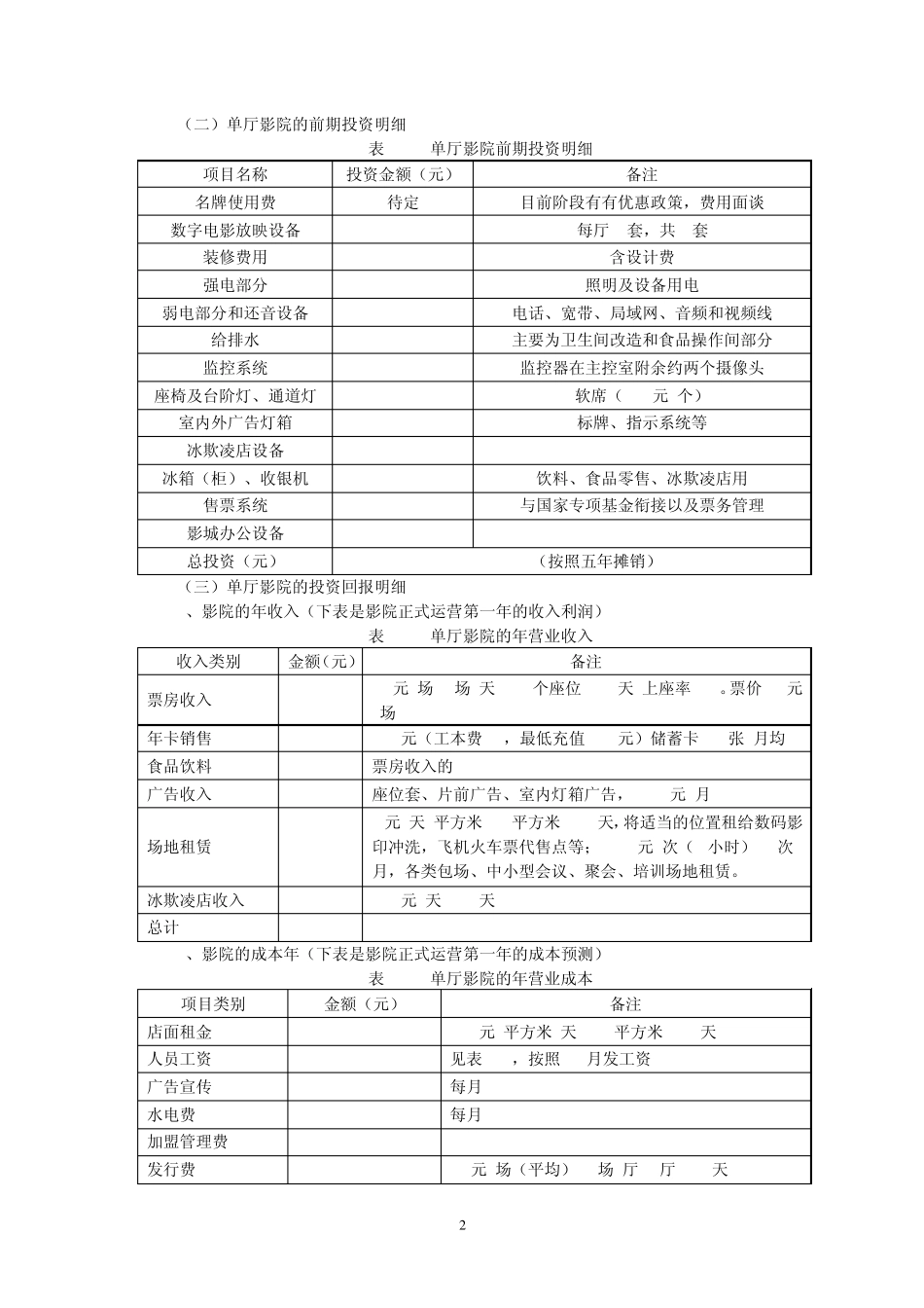 加盟影院的投资分析_第2页