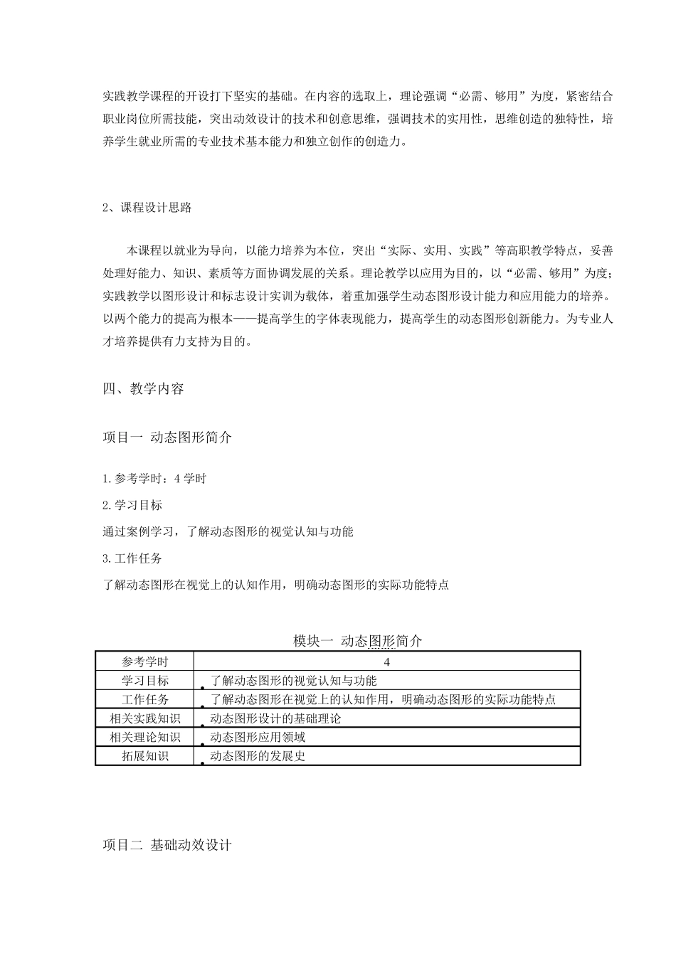 动态图形设计课程教学大纲_第3页