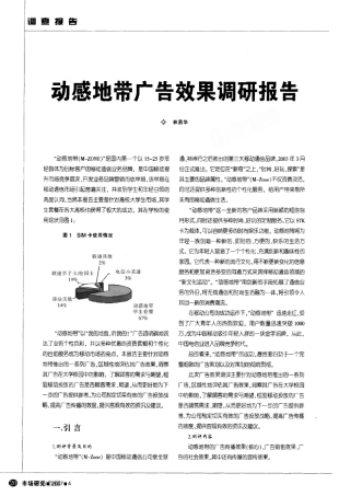 动感地带广告效果调研报告