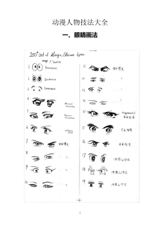 动漫人物技法大全