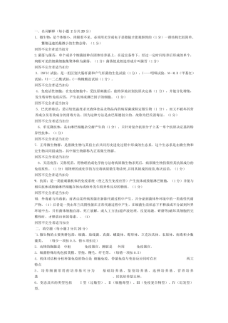 动物微生物学试题及答案