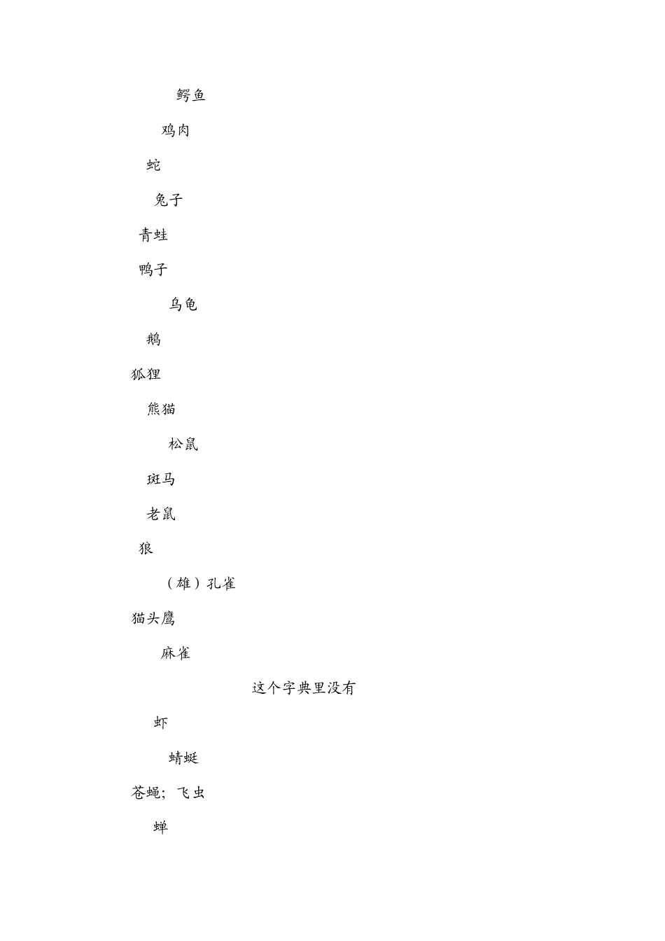动物的英语单词_第2页
