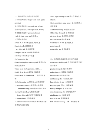 动词不定式练习及答案
