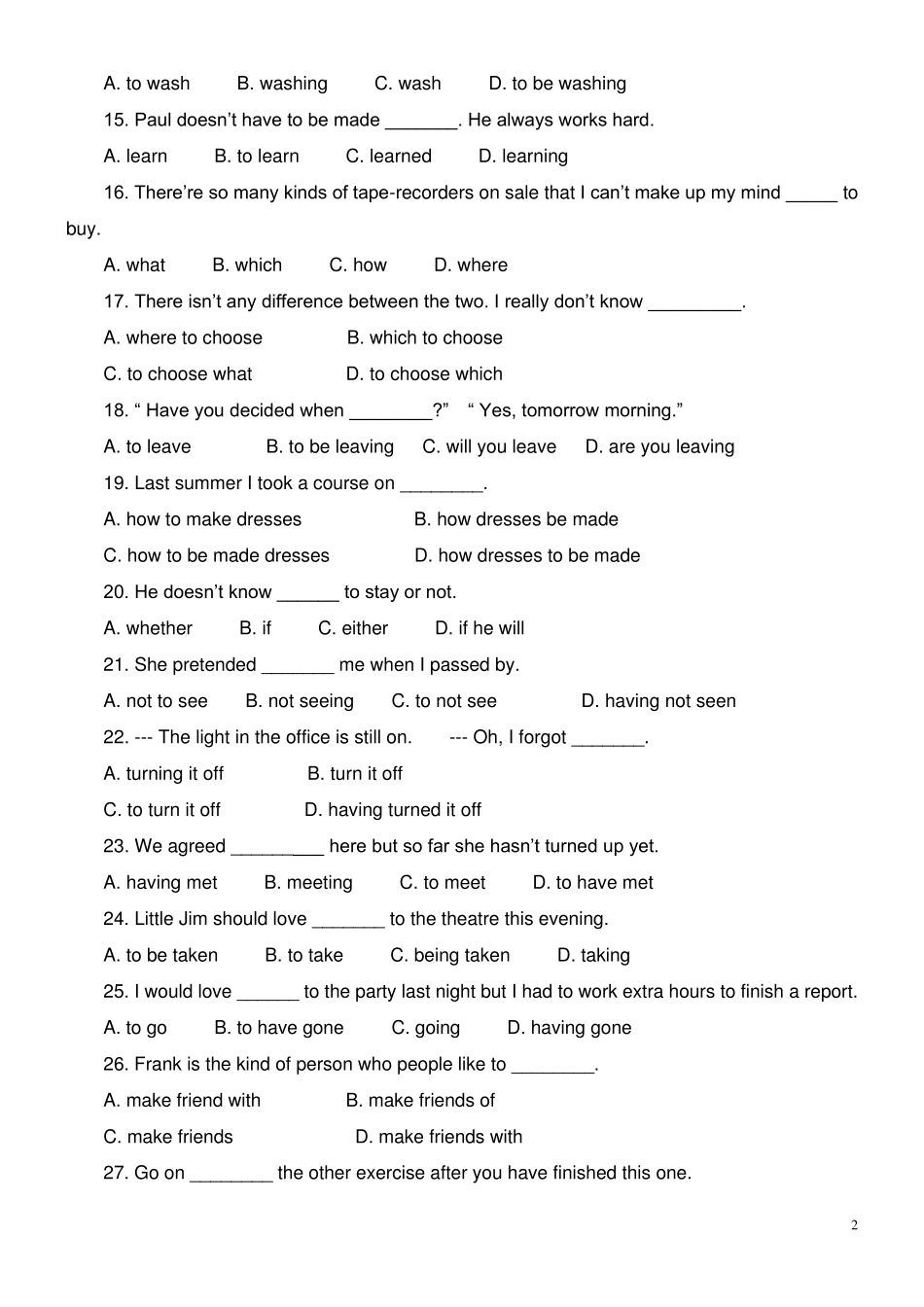 动词不定式练习含答案_第2页