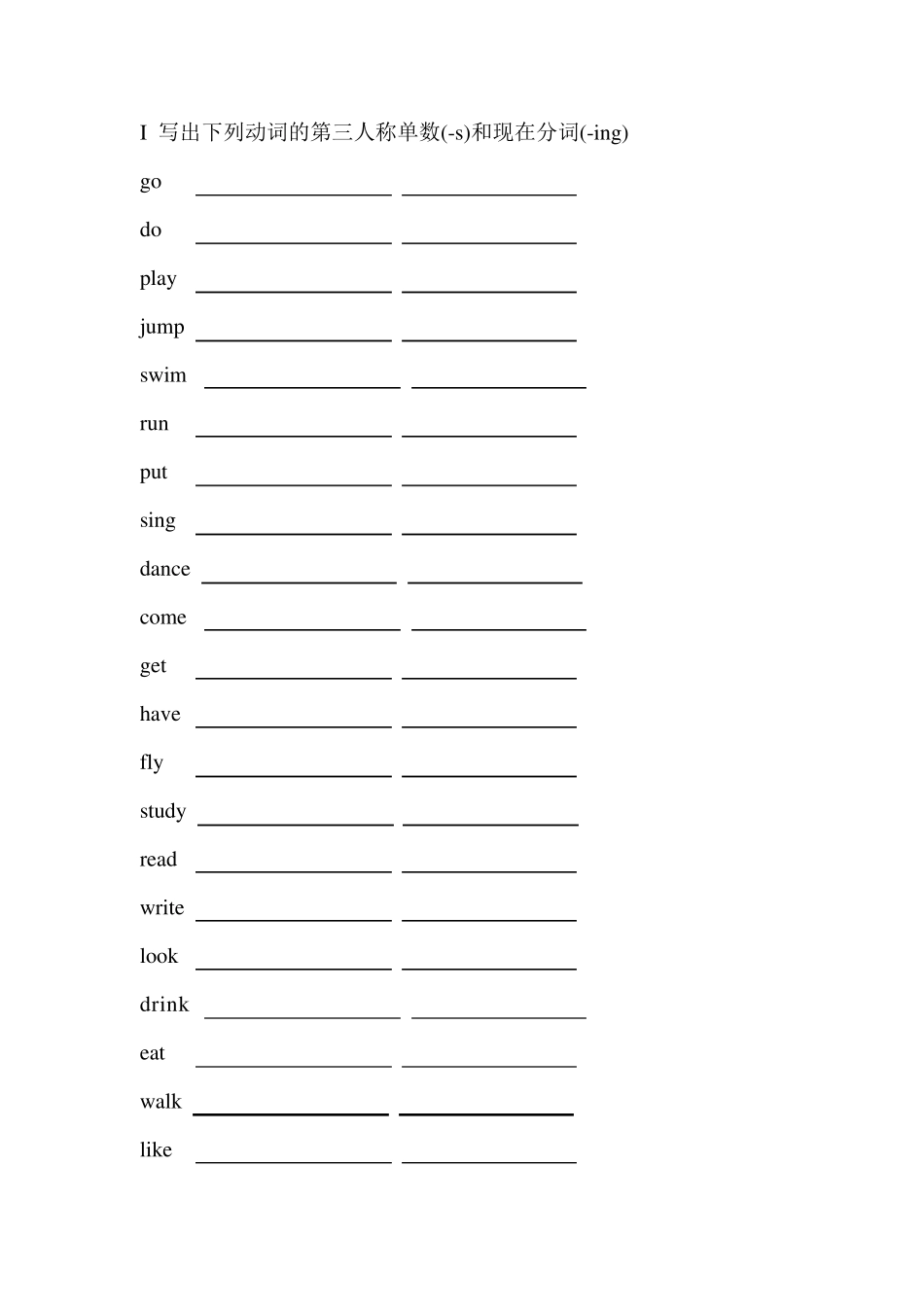 动词第三人称单数的变化规则及练习_第2页