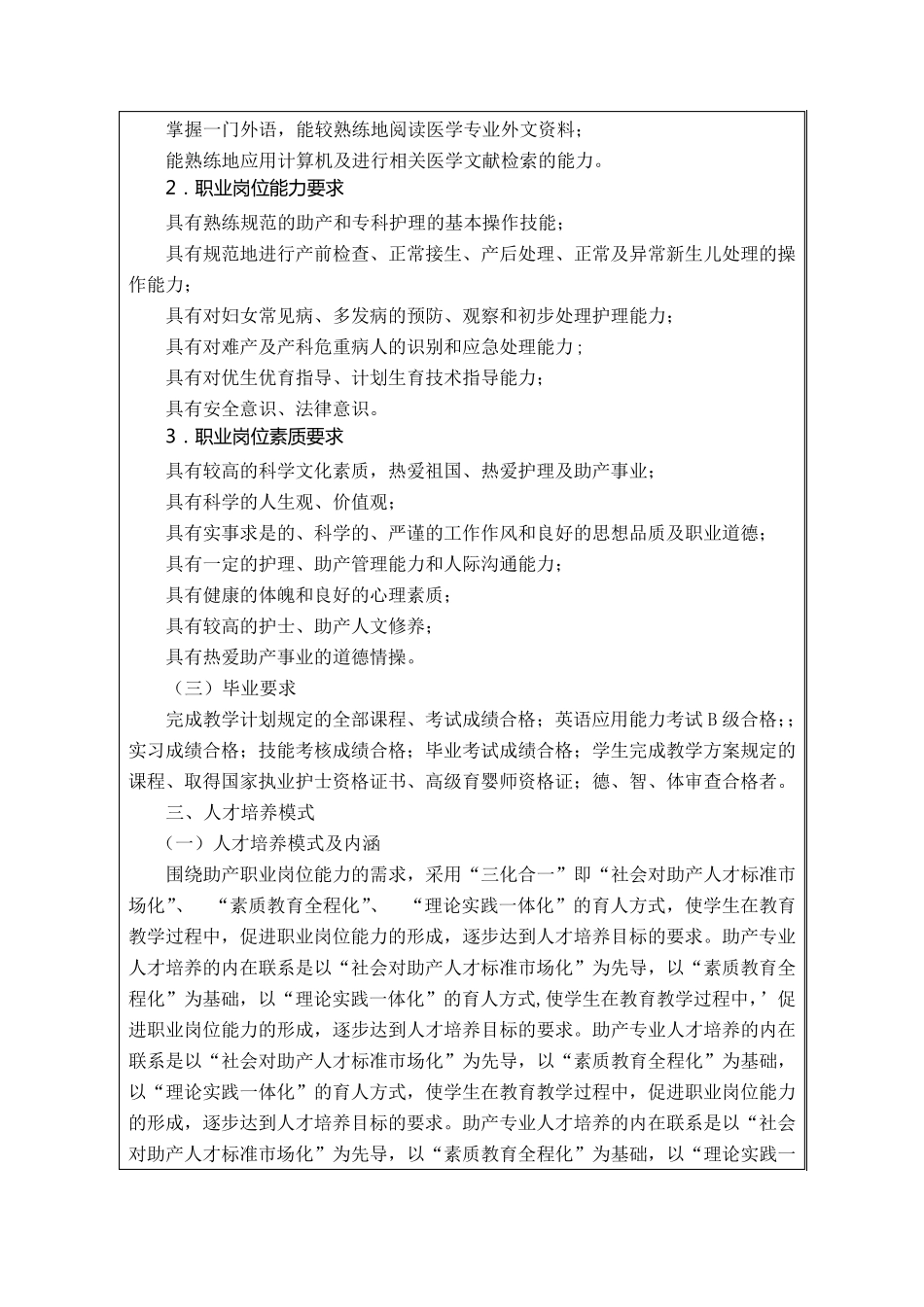 助产专业人才培养方案_第2页