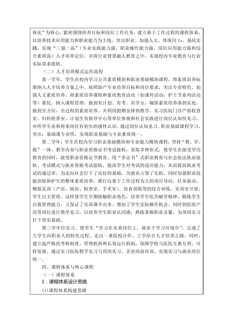 助产专业人才培养方案_第3页