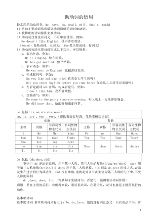 助动词的运用