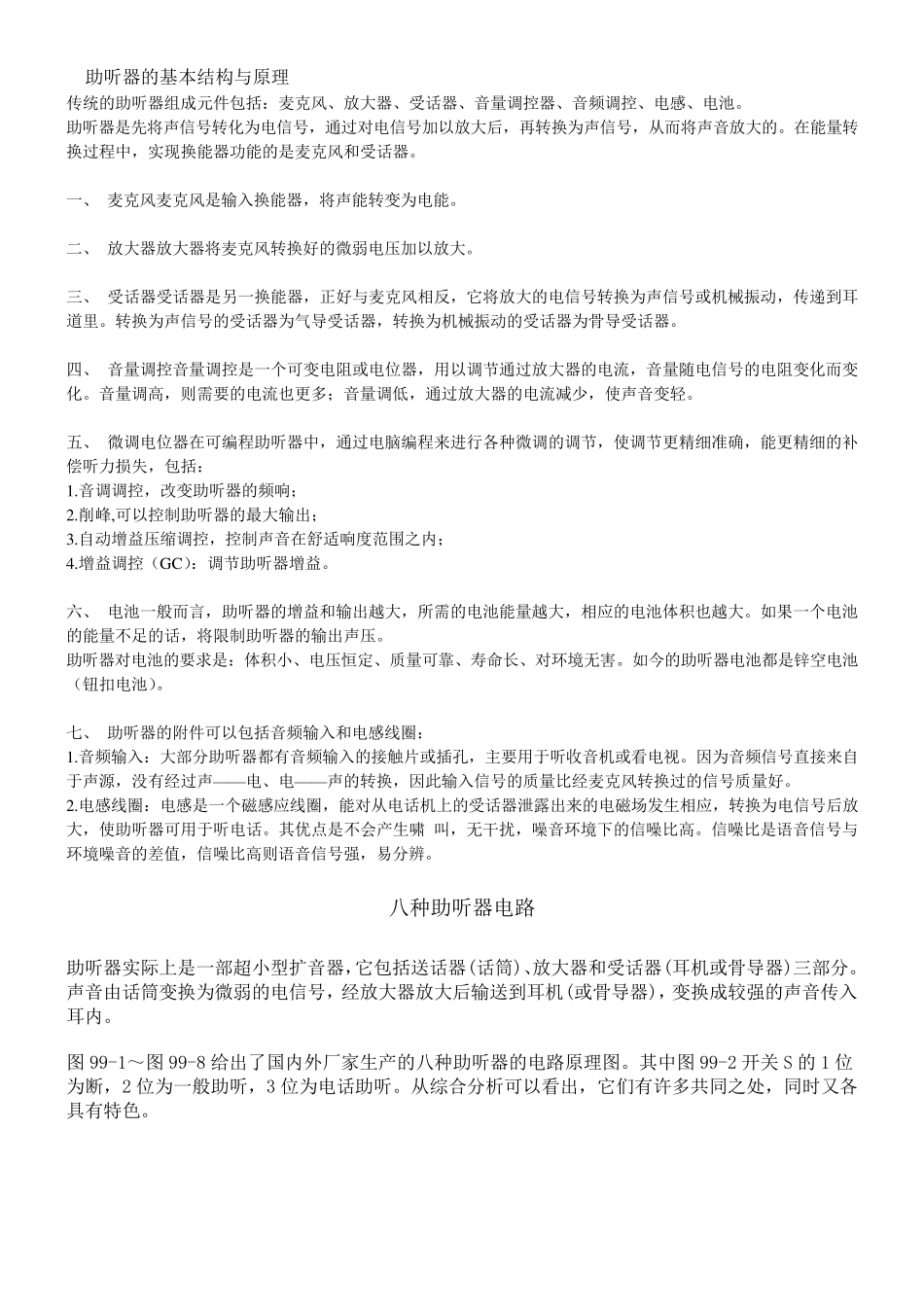 助听器的基本结构与原理_第1页