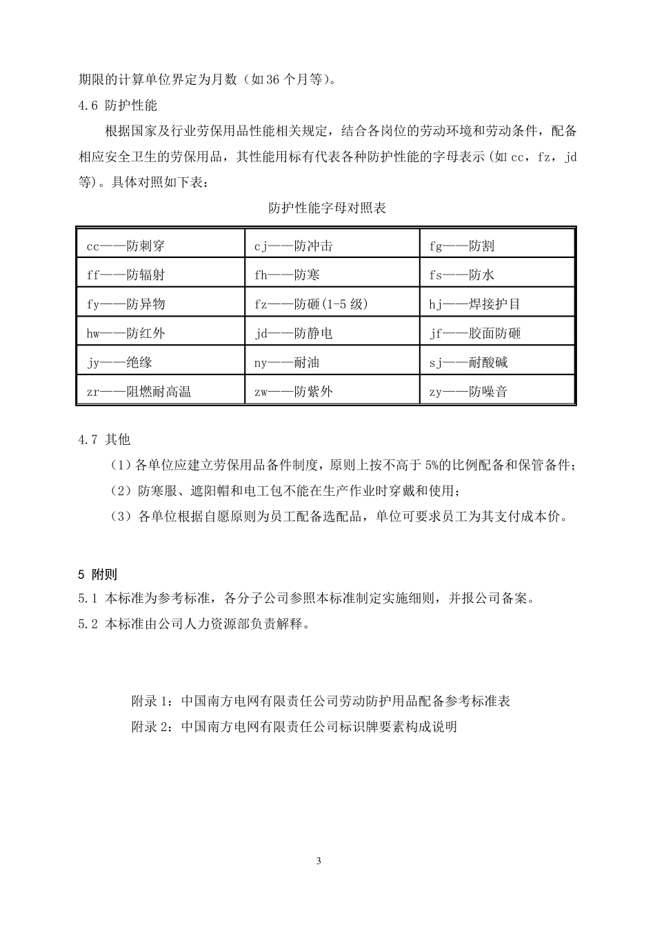 劳保配置标准_第3页