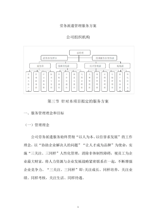 劳务派遣管理服务方案