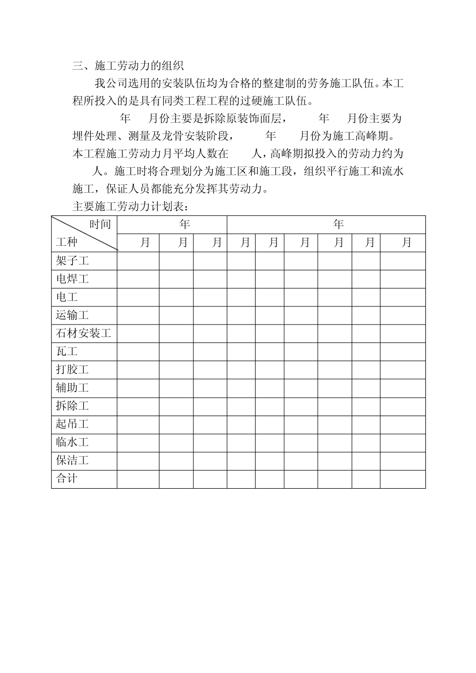 劳动力及施工机具资源配备计划与管理_第2页