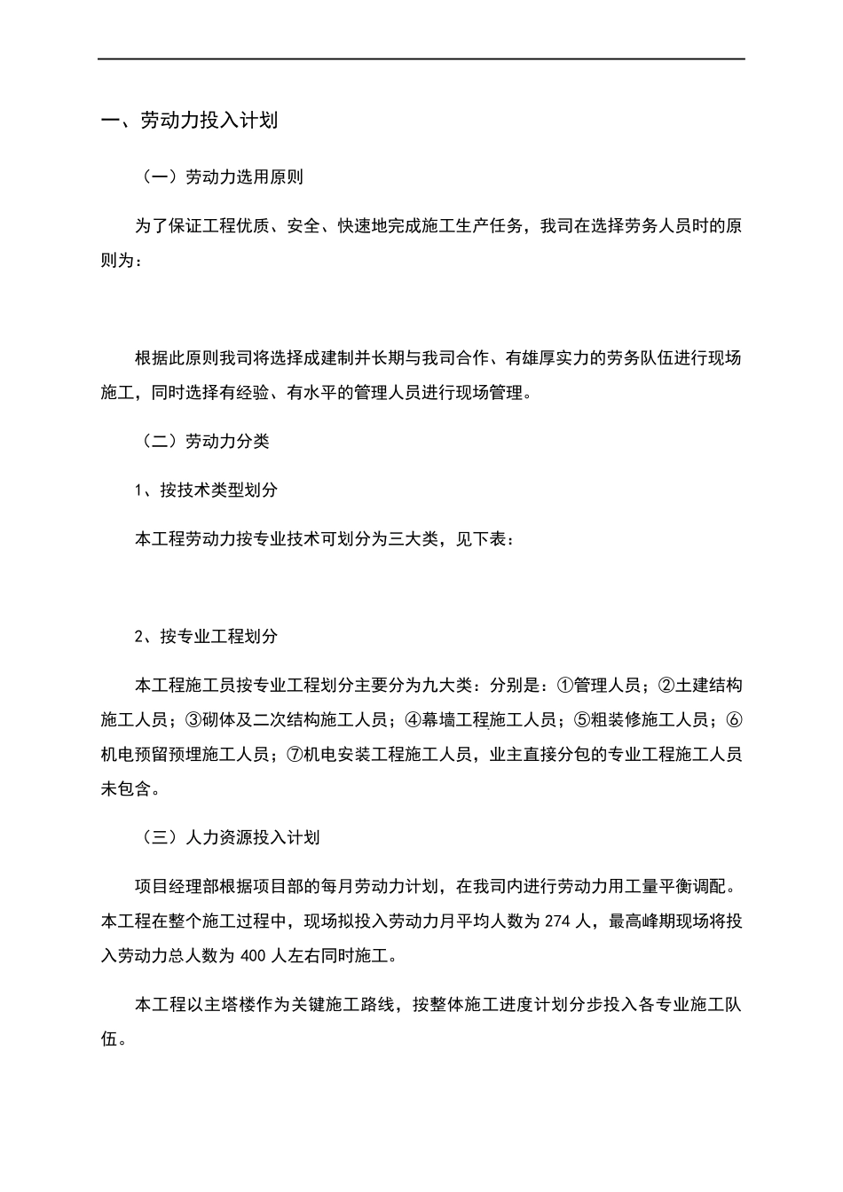 劳动力投入计划_第1页