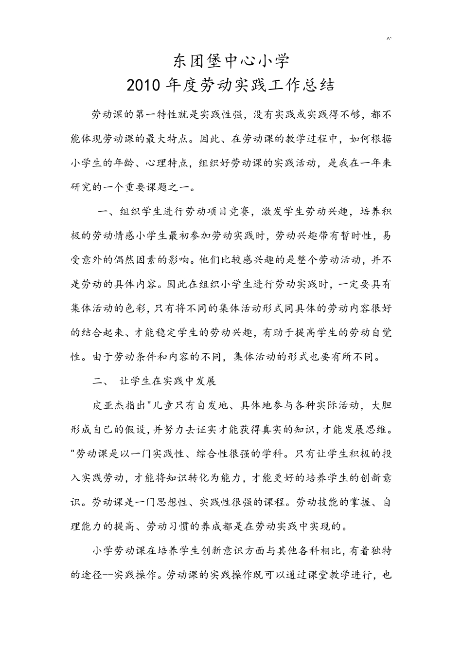 劳动实践活动情况总结_第3页