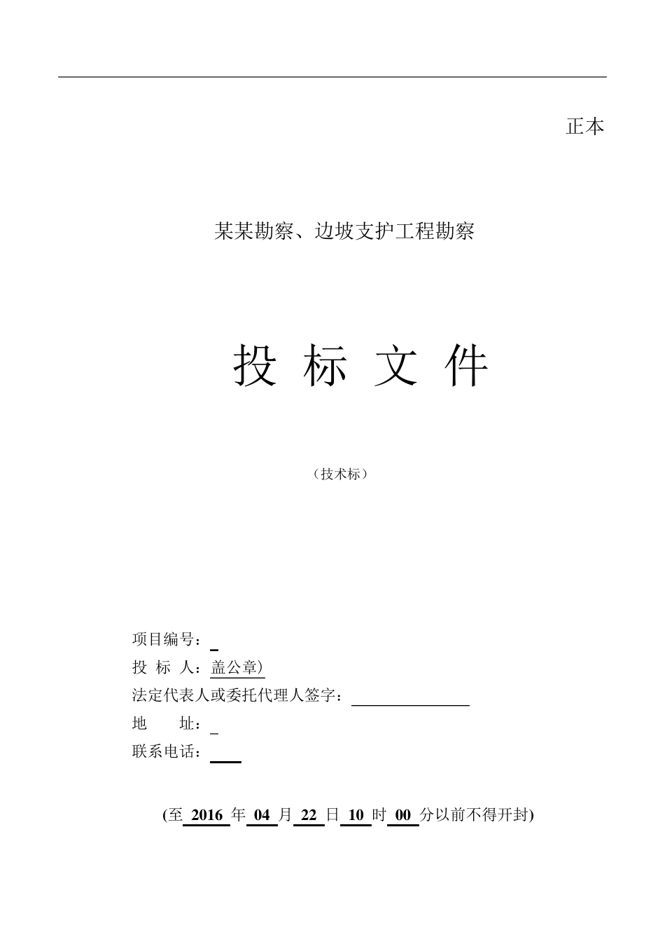 勘察项目投标文件(技术部分)_第1页