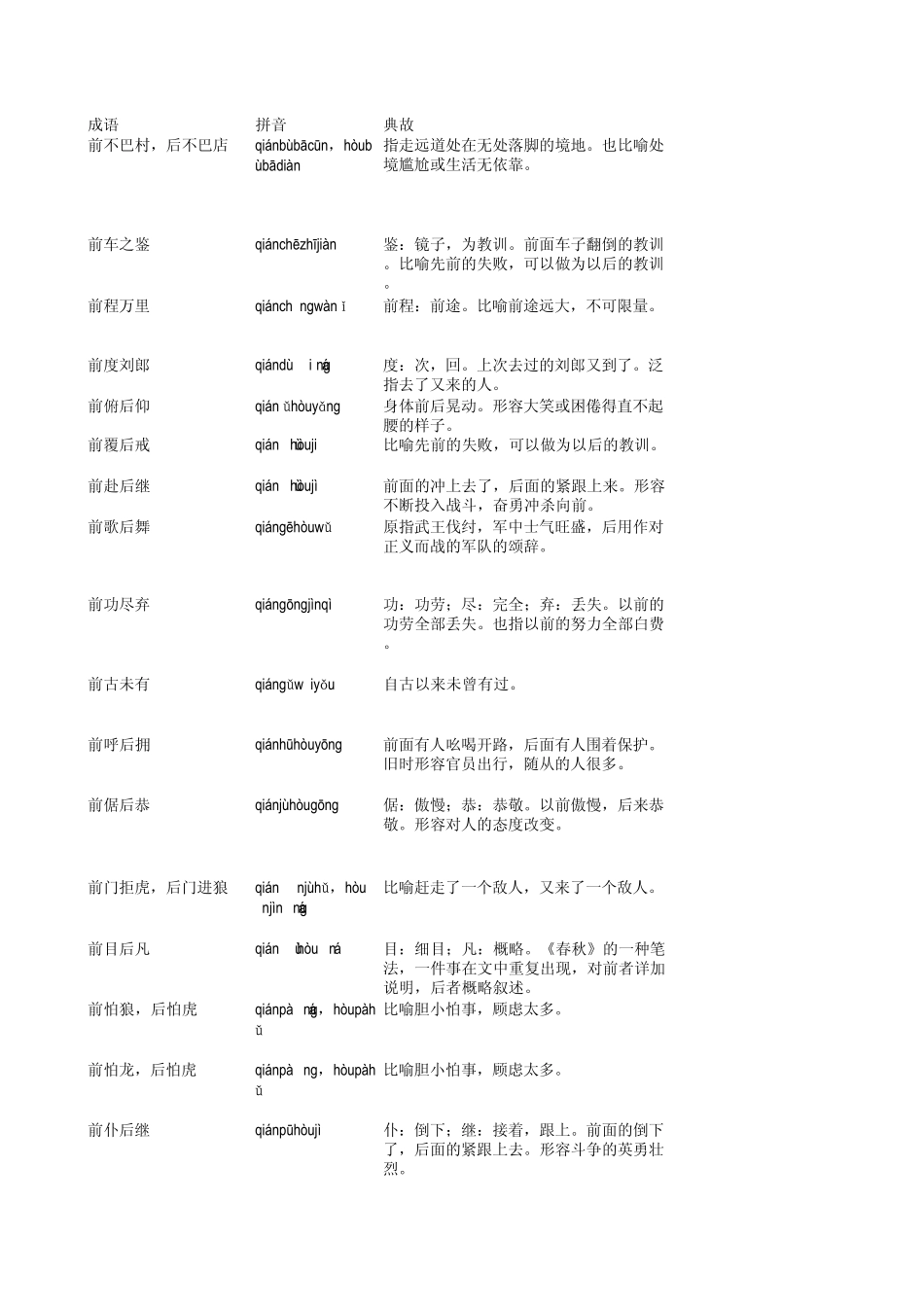 包含“前”的成语_第1页