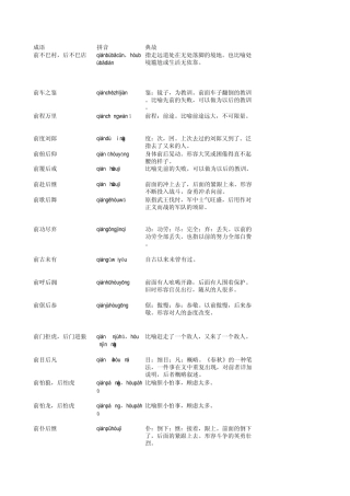 包含“前”的成语