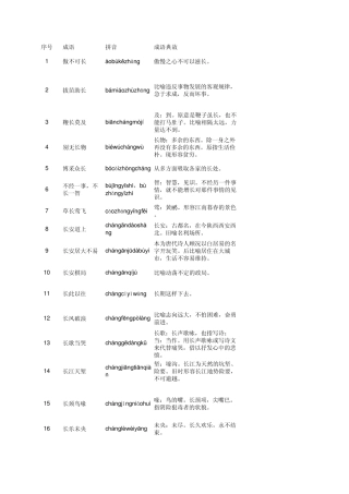 包含＂长＂字的成语