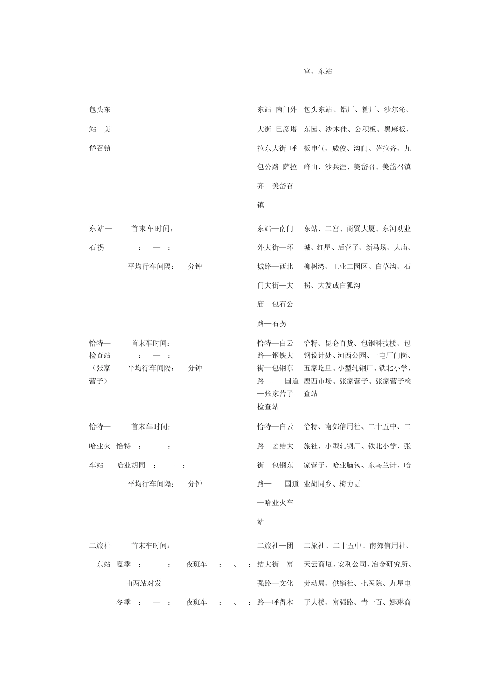 包头市公交线路图_第3页