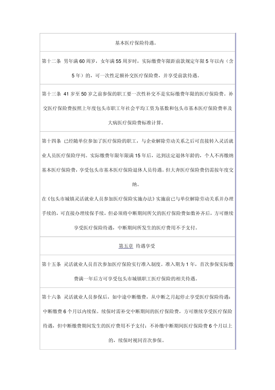 包头市城镇灵活就业人员参加基本医疗保险实施细则_第3页