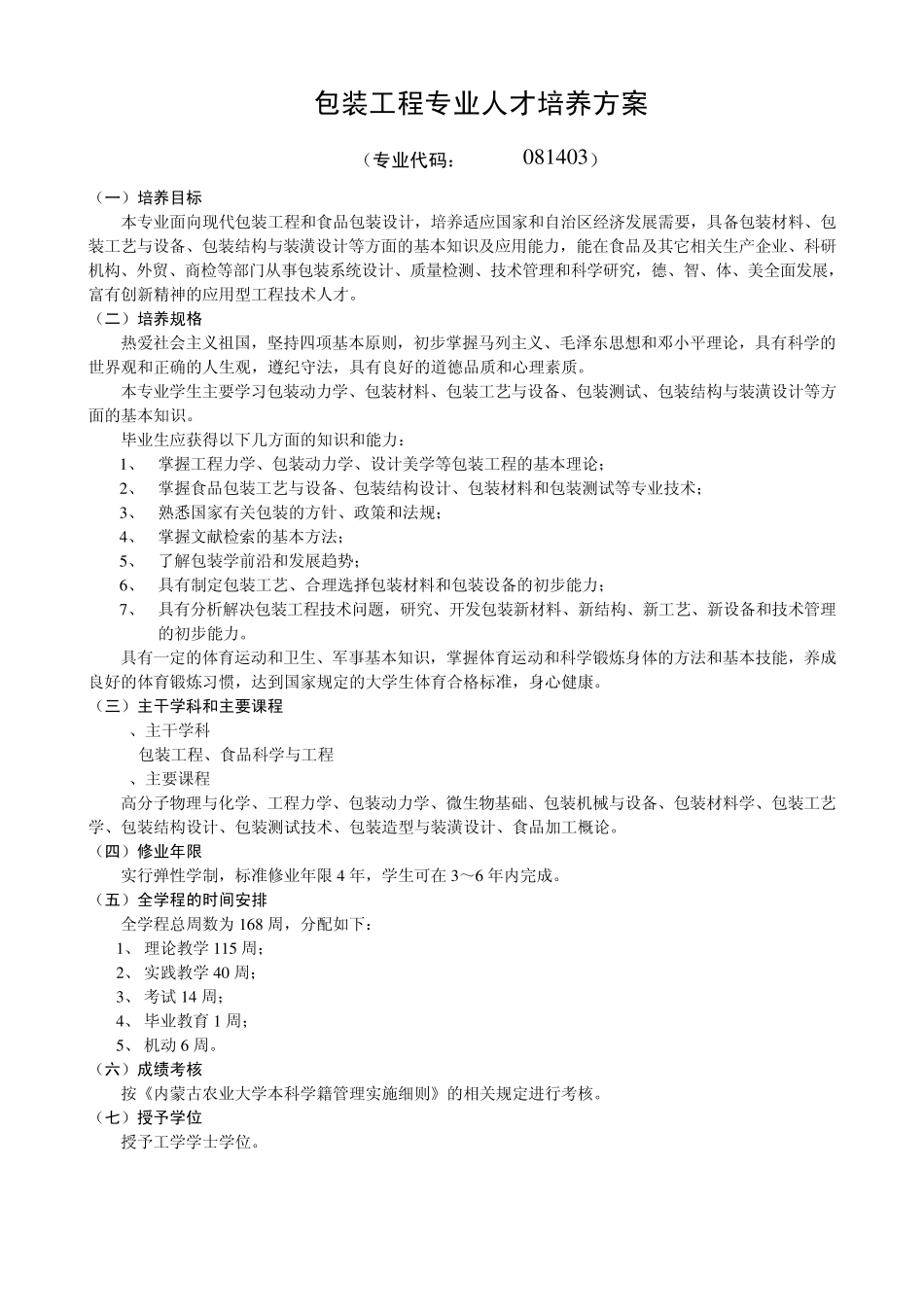 包装工程专业人才培养方案_第1页