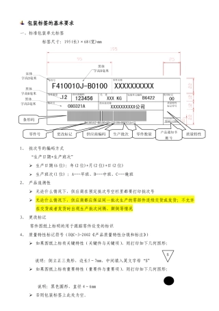 包装标签及容器标识的基本要求