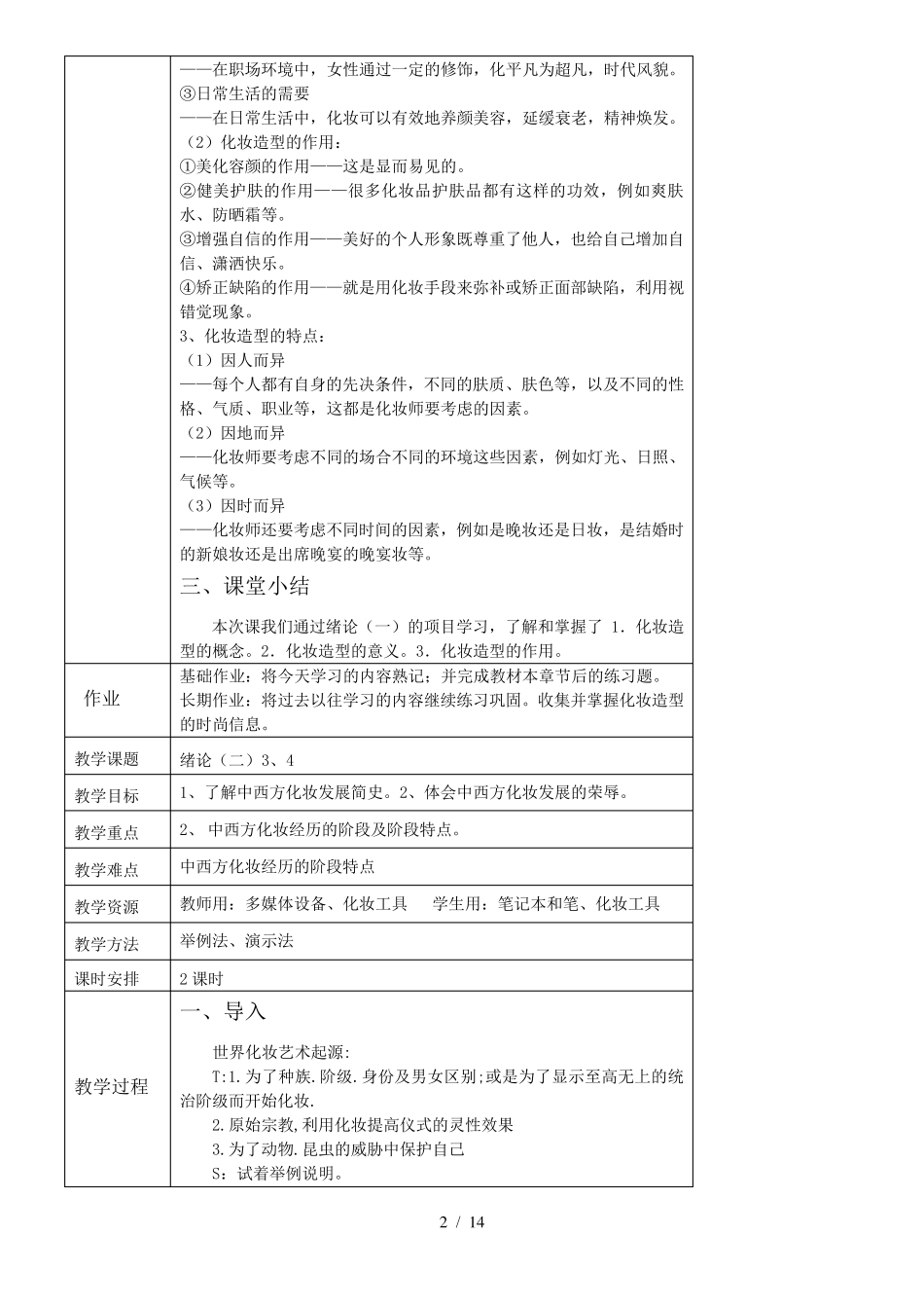 化妆与造型教案_第2页